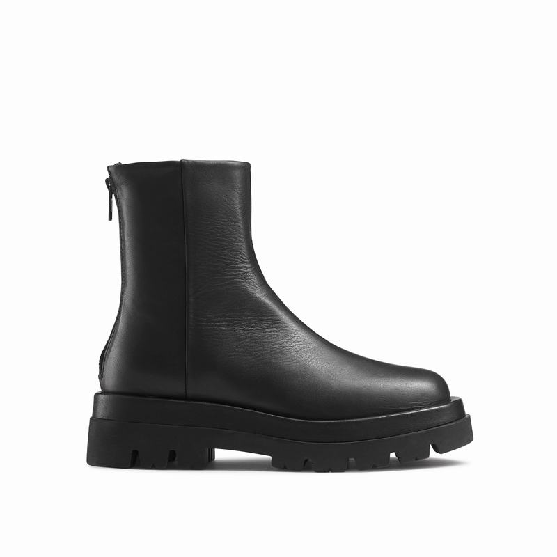 Russell & Bromley Peppa Cleated Ankle Boots Women's Black [NEB6211CP]